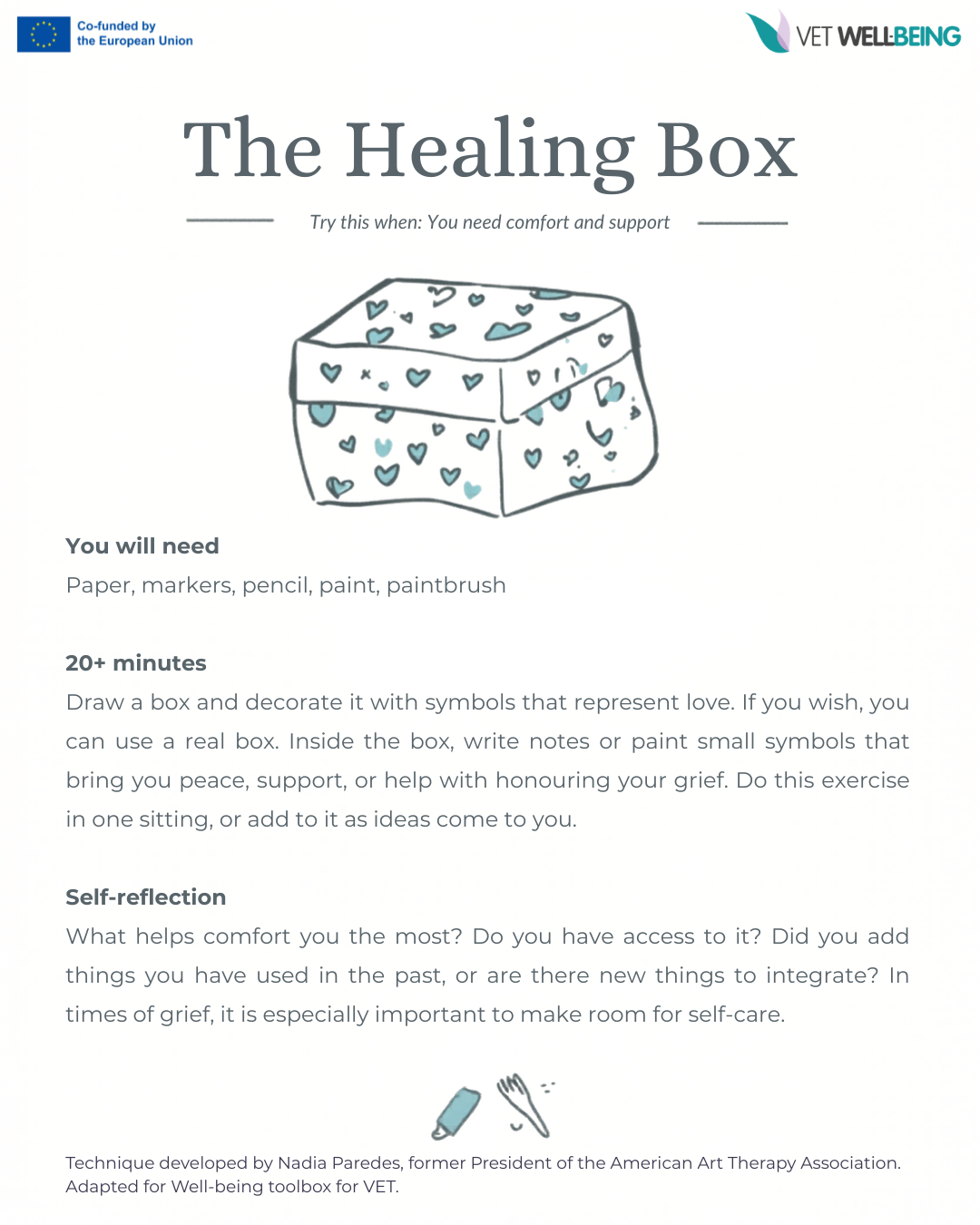 The Healing Box — printable activity card