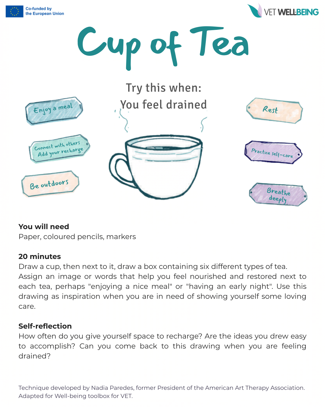 Cup of Tea — printable activity card